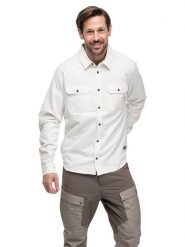 Bergans Koszula flanelowa "Nordmarka" - Relaxed fit - w kolorze białym rozmiar: L. Białe koszule męskie Bergans, l, bez wzorów, z bawełny, bez kołnierzyka, bez ramiączek. Za 196.70 zł.