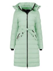 Geographical Norway Płaszcz zimowy "Cabima" w kolorze miętowym rozmiar: XXL. Zielone płaszcze damskie Geographical Norway, na zimę, xxl, bez wzorów, z puchu. Za 283.95 zł.
