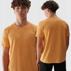 T-SHIRT MĘSKI 4F KOSZULKA BAWEŁNIANA SPORTOWA TTSHM1154. Brązowe t-shirty sportowe męskie 4f, m, z bawełny, bez ramiączek, na fitness i siłownię. Za 117.00 zł.