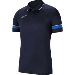 Koszulka treningowa męska Nike DF Academy 21 Polo. Niebieskie koszulki polo męskie Nike, m, bez wzorów, bez ramiączek. W wyprzedaży za 119.00 zł.