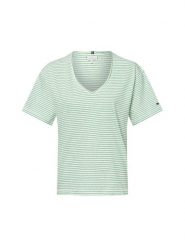 Tommy Hilfiger Koszulka z zawartością lnu Kobiety Bawełna biały|zielony, M. Białe t-shirty damskie Tommy Hilfiger, m, bez wzorów, z bawełny, bez kołnierzyka. Za 229.95 zł.