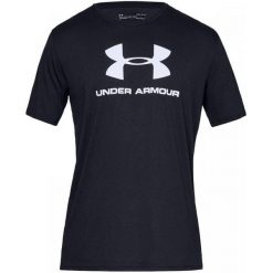 Koszulka treningowa męska Under Armour Sportstyle Logo. Czarne t-shirty sportowe męskie Under Armour, m, z bawełny, bez ramiączek, do piłki nożnej. Za 97.99 zł.