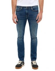 Męskie Spodnie jeansowe Mustang Style Vegas Slim Denim Blue 1017216 5000 683. Niebieskie spodnie materiałowe męskie Mustang, bez wzorów, z denimu. Za 219.99 zł.