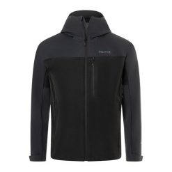 Kurtka softshell męska Marmot ROM GORE-TEX Infinium Hoody. Czarne kurtki męskie Marmot, m, bez wzorów, z gore-texu, bez kaptura. Za 679.99 zł.