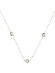 OR ÉCLAT Złoty naszyjnik z elementami ozdobnymi - dł. 42 cm rozmiar: onesize. Niebieskie naszyjniki damskie Or Éclat, złote. Za 869.99 zł.