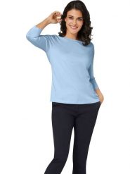 WITT WEIDEN Koszulka w kolorze błękitnym rozmiar: 52. Niebieskie bluzki damskie WITT WEIDEN, bez wzorów, bez kołnierzyka, bez ramiączek. Za 69.58 zł.