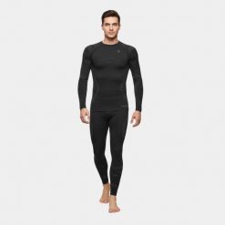 Bielizna termoaktywna męska Alpinus Idre Set. Czarna bielizna termoaktywna męska Alpinus, m, bez wzorów. Za 165.00 zł.