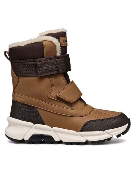 Geox Śniegowce J Flexyper Plus Boy J46LCF 0MEFU C6780 M Brązowy. Brązowe buty zimowe chłopięce Geox, ze skóry. Za 269.99 zł.