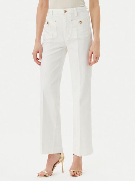 Guess Jeansy W5GA2J D5N71 Biały Wide Leg. Białe jeansy damskie Guess. Za 349.99 zł.