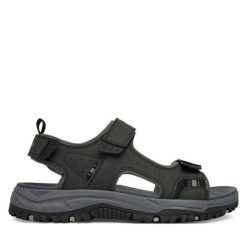 Sandały Skechers. Czarne sandały męskie Skechers, bez zapięcia. Za 269.99 zł.