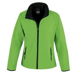 Damska Kurtka Softshell Z Nadrukiem. Czarne kurtki przeciwdeszczowe damskie RESULT, m, bez kaptura. Za 131.99 zł.