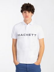 Hackett London Koszulka polo w kolorze białym rozmiar: L. Białe koszulki polo męskie Hackett London, l, bez wzorów, z bawełny, bez ramiączek. Za 171.28 zł.