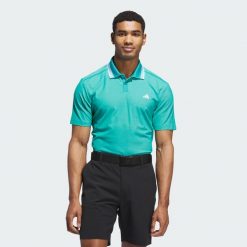 Koszulka polo Ultimate365 Tour Twistknit Pique. Niebieskie koszulki polo męskie Adidas, l, bez wzorów, bez ramiączek. Za 349.00 zł.