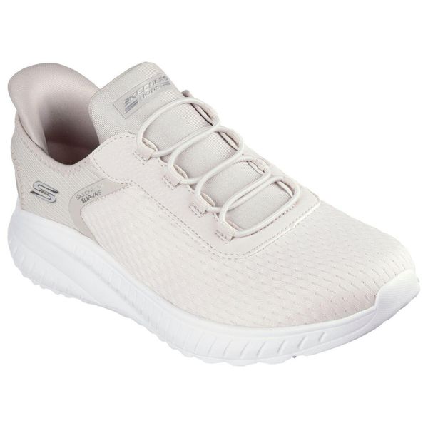 Buty SKECHERS BOBS SQUAD CHAOS - I SLIP-INS Beżowy. Białe trampki i tenisówki damskie Skechers, bez wzorów, z materiału. Za 313.99 zł.