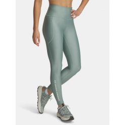 Legginsy Damskie Treningowe Under Armour Szybkoschnące Tech Branded. Zielone legginsy damskie Under Armour, bez wzorów. W wyprzedaży za 126.79 zł.