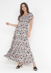 Czarna Rozkloszowana Sukienka Maxi z Wiskozy w Kwiaty Bathan. Czarne sukienki damskie Born2be, s, bez wzorów, z wiskozy, bez kołnierzyka, bez ramiączek, maxi, rozkloszowane. W wyprzedaży za 55.99 zł.