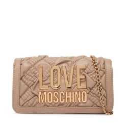 Torebka LOVE MOSCHINO. Brązowe torebki klasyczne damskie Love Moschino, bez wzorów, wizytowe, bez kołnierzyka, bez ramiączek. Za 699.99 zł.
