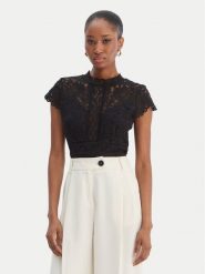 Morgan Bluzka 261-DBODY Czarny Slim Fit. Czarne bluzki damskie Morgan, xl, bez wzorów, z syntetyku, bez ramiączek. Za 229.99 zł.