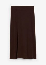 Spódnica dzianinowa z miękkiej mieszanki wełny. Czarne spódniczki damskie bonprix, na jesień, bez wzorów, z dzianiny, eleganckie, ołówkowe. Za 249.99 zł.