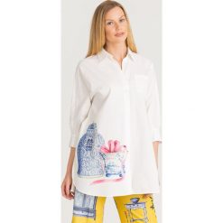 KOSZULA ADEPTO Weekend Max Mara. Białe koszule damskie Weekend Max Mara, bez wzorów, z bawełny, bez kołnierzyka, bez ramiączek. Za 575.40 zł.