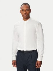 HUGO Koszula Kaleb 50544949 Biały Slim Fit. Białe koszule męskie Hugo, m, bez wzorów, z bawełny, bez kołnierzyka, bez ramiączek. Za 449.99 zł.