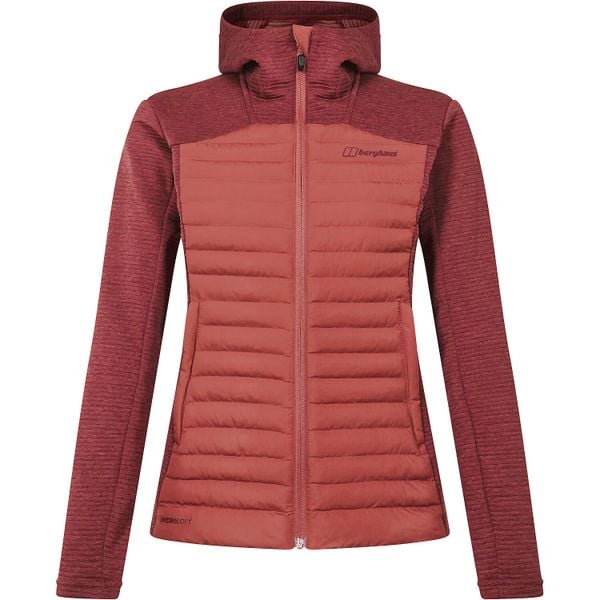 Kurtka hybrydowa damska Berghaus Nula Hybrid Jacket. Czerwone kurtki damskie Berghaus, s, bez wzorów, z materiału, bez kaptura, narciarskie. Za 555.49 zł.
