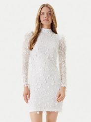 YAS Sukienka koktajlowa 26030914 Biały Slim Fit. Białe sukienki damskie YAS, s, bez wzorów, z syntetyku, wizytowe, bez kołnierzyka, bez ramiączek. Za 269.99 zł.