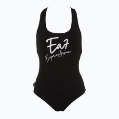 Strój kąpielowy jednoczęściowy damski EA7 Emporio Armani Maxi Logo One Piece. Czarne stroje jednoczęściowe damskie EA7 Emporio Armani, l, bez wzorów. Za 289.99 zł.
