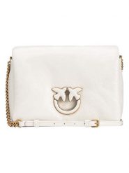 Pinko Skórzana torebka w kolorze kremowym - 26 x 19 x 12 cm rozmiar: onesize. Brązowe torebki klasyczne damskie Pinko, bez wzorów, z materiału, bez dodatków. Za 1,361.74 zł.