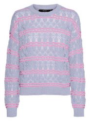 Vero Moda Sweter w kolorze błękitno-różowym rozmiar: XS. Niebieskie swetry klasyczne damskie Vero Moda, xs, ze splotem, bez kołnierzyka. Za 57.06 zł.