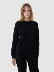 4F Bluza dresowa nierozpinana bez kaptura damska - czarna M. Czarne bluzy bez kaptura damskie 4f, m, z bawełny. W wyprzedaży za 79.99 zł.