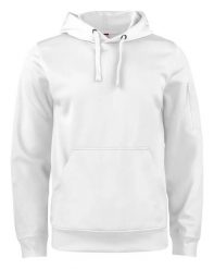 Clique Basic Active Hoody - uniseks bluza z kapturem, 100% poliester – White. Białe bluzy z kapturem męskie CLIQUE, s, z poliesteru. Za 183.24 zł.