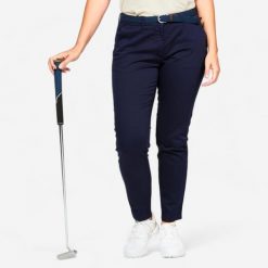 Second Life - Spodnie do golfa chino damskie Inesis MW500... - Stan Dobry. Niebieskie spodnie materiałowe damskie INESIS, bez wzorów, z bawełny. Za 74.99 zł.