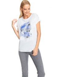 Heine Koszulka w kolorze białym rozmiar: 36. Białe bluzki damskie Heine, bez wzorów, bez kołnierzyka. Za 39.99 zł.