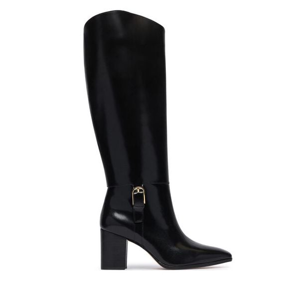 Kozaki LAUREN RALPH LAUREN. Czarne kozaki damskie Lauren Ralph Lauren, bez obcasa, na słupku. Za 1,599.00 zł.