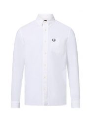 Fred Perry koszula bawełniana Mężczyźni Slim Fit Bawełna biały, M. Białe koszule męskie Fred Perry, m, bez wzorów, z bawełny, bez kołnierzyka, bez ramiączek. Za 649.95 zł.