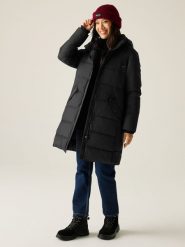 Regatta Płaszcz pikowany "Eryn" w kolorze czarnym rozmiar: 42. Czarne płaszcze damskie Regatta, bez wzorów. Za 300.21 zł.