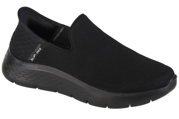 Buty sportowe Sneakersy męskie, Slip-Ins: Go Walk Flex - No Hands. Niebieskie buty sportowe na co dzień męskie Skechers, z materiału, bez zapięcia, trekkingowe. Za 329.99 zł.