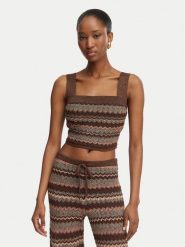 Marciano Guess Top G6GR15 Z0643 Brązowy Regular Fit. Brązowe topy sportowe damskie Marciano Guess, m, z aplikacjami, z syntetyku, bez ramiączek. Za 519.99 zł.