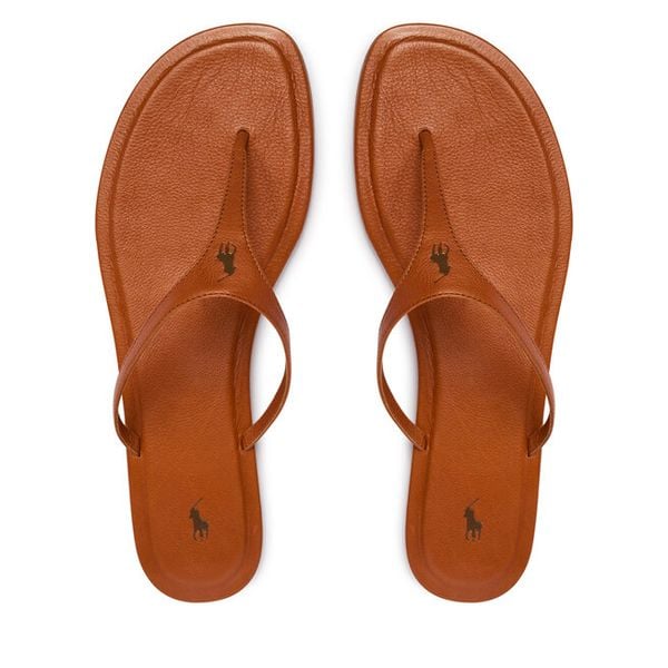 Japonki Polo Ralph Lauren. Brązowe klapki damskie Polo Ralph Lauren, bez wzorów, bez obcasa. Za 1,239.00 zł.