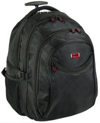 Plecak na kółkach New Rebels Driver Pro czarny. Czarne plecaki męskie Erima, bez wzorów, z materiału. Za 238.99 zł.