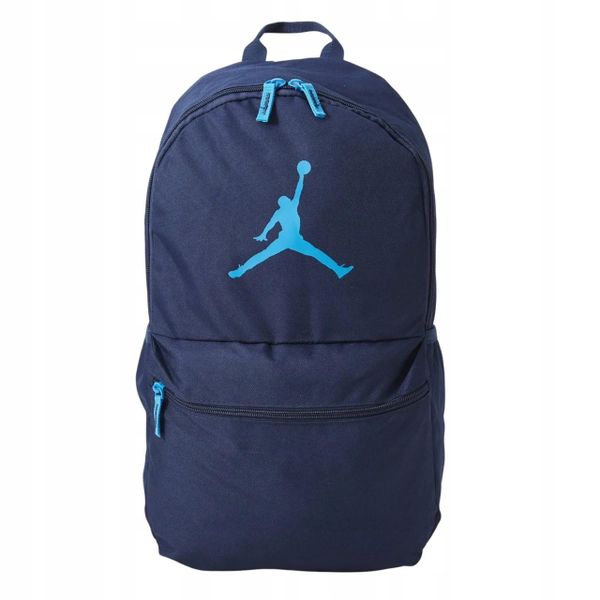 Plecak sportowy szkolny Nike Jordan JUMPMAN. Niebieskie plecaki damskie Nike, bez wzorów, z materiału, biznesowe. Za 119.00 zł.