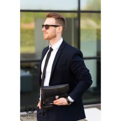Saszetka męska do ręki czarna PAOLO PERUZZI T-21-BL. Czarne saszetki męskie Paolo Peruzzi, ze skóry. Za 159.99 zł.