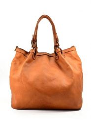 Amara Skórzany shopper bag "Quattro" w kolorze jasnobrązowym - 42 x 33 x 17 cm rozmiar: onesize. Brązowe shopper bag damskie Amara, bez wzorów, z materiału, bez dodatków. Za 484.45 zł.