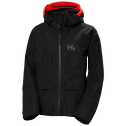 Damska kurtka narciarska Helly Hansen Emiko Shell. Czarne kurtki damskie Helly Hansen, bez wzorów, bez kaptura, narciarskie. Za 1,491.35 zł.