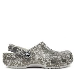 Klapki Crocs. Szare klapki damskie Crocs, bez wzorów, bez obcasa. Za 259.99 zł.