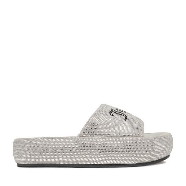 Klapki Juicy Couture. Szare klapki damskie Juicy Couture, bez wzorów, bez obcasa. Za 249.99 zł.