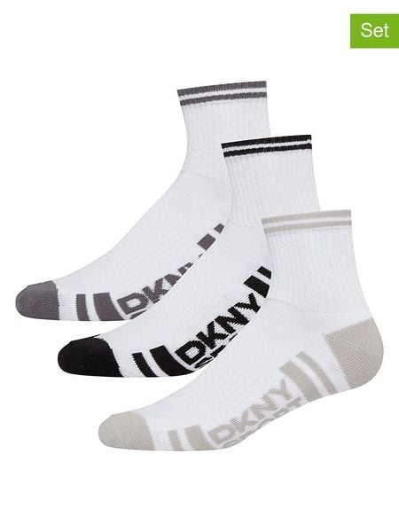 DKNY Skarpety (3 pary) w kolorze białym rozmiar: 40-45. Białe skarpetki męskie DKNY, bez wzorów. Za 25.95 zł.
