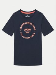 Jack & Jones Junior T-Shirt 12270001 Niebieski Regular Fit. Niebieskie t-shirty chłopięce JACK & JONES Junior, bez wzorów, z bawełny, bez ramiączek. Za 39.99 zł.
