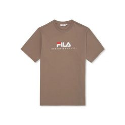 Koszulka Fila Valsera. Brązowe t-shirty damskie Fila, l, bez wzorów, z materiału, bez kołnierzyka. Za 147.50 zł.
